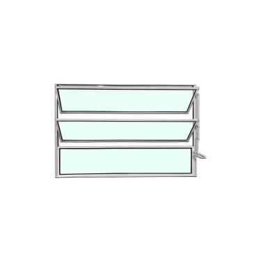 Imagem de Vitro Basculante Branco 60x100 Linha Esmeralda Vidro Liso