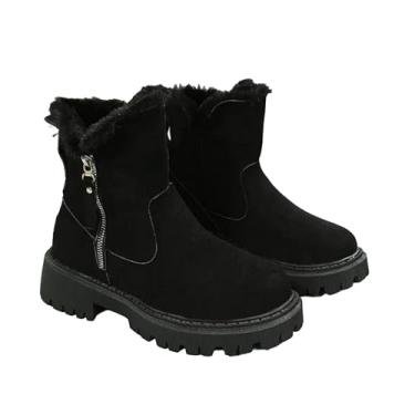 Imagem de Bota Feminina Forrada com Pelúcia, Cano Curto, Solado Tratorado, Bege, Nº 38 – Estilo, Conforto e Aconchego para o Inverno