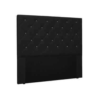 Imagem de Cabeceira King Tãnia Poliuretano Preta - Spezzia Decor