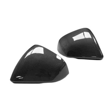 Imagem de Capas de espelho retrovisor lateral de substituição compatíveis com Mustang versão europeia estilo OEM concha de fibra de carbono