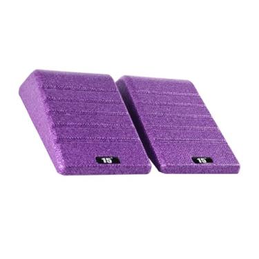 Imagem de Colaxi de agachamento com cunha de 2 peças, alongador de panturrilha, prancha inclinada, de ioga de alongamento de pernas profissional versátil e, Roxo