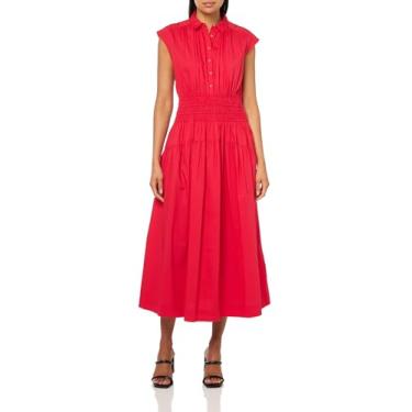 Imagem de Lucky Brand Vestido midi feminino com cintura caída e bainha lisa, Pirulito, P