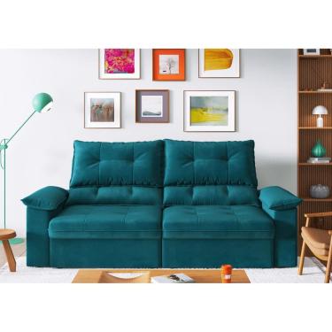 Imagem de Sofá Ravena 3 Lugares 1,80m L Retrátil e Reclinável em Suede Cialar