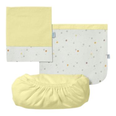 Imagem de Jogo Lençol de Berço Americano 3Pçs Little Baby Amarelo -Hug