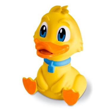 Imagem de Mordedor Bebê 3 Meses Pato Brinquedo Sensorial Vinil Macio Animais Bic