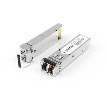 Imagem de Lynxcel Módulo LC SFP de 1,25 G, transceptor de fibra óptica multimodo 1000Base-SX, LCD duplo MMF de 850 nm, até 550 m para Cisco, Ubiquit UniFi, TP-Link, Meraki, Intel, Mikrotik, Netgear e mais