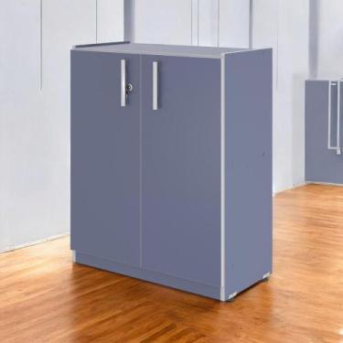 Imagem de Armário Balcão 02 Portas Lumiere Azul - Mobiliar Home Shop