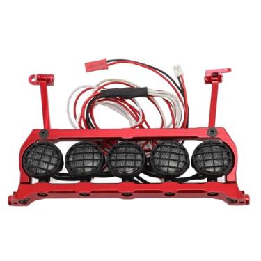 Imagem de RC Roof Light Bar Alto Desempenho Liga de Alumínio Durável LED Spotlight Para 1/10 Escala RC Crawler Carros Bronco K5 Axial Scx10III Off Road Modelos 5 Luzes Brancas PH2.0 JST