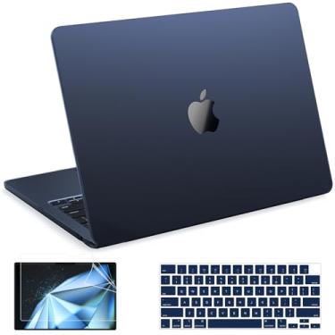 Imagem de B BELK Capa rígida para laptop compatível com MacBook Air de 13,6 polegadas, [100% cor oficial] resistente 2025 2024-2022 MacBook Air 13 M4 M3 M2 (modelo A3240/A3113/A2681) + capa rígida para teclado