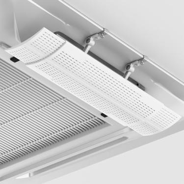 Imagem de FORRTY Defletor De Ar Para Ar Condicionado Teto, Ajustável 50–70cm, Painel Direcional, Resistente Condensação, Instalação Sem Ferramentas, Compatível Com Escritório(With ion filter,1 pc)