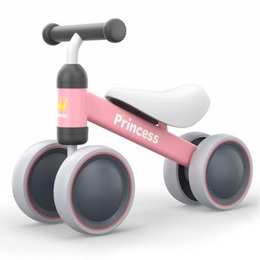 Imagem de Kinderland Toys Bicicleta de Equilíbrio Bebê 12 Meses | Presente 1 Ano Menina | Brinquedo de Montar Sem Pedal | Bike Infantil Rosa com Rodas Silenciosas | Brinquedo Educativo (Rosa)