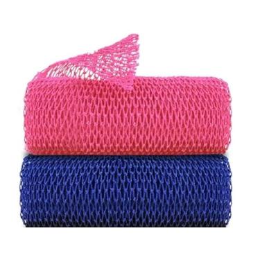 Imagem de 2 Pieces African Net Sponge, African Exfoliating Net Rip-Resistant Loofah Exfoliating, Body Back Scrubber for Shower, Authentic Long Nylon Exfoliating Back Washcloth Towel for All Skin