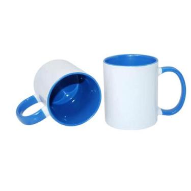 Imagem de Caneca Colorida para Sublimação - no-brand, Alça azul