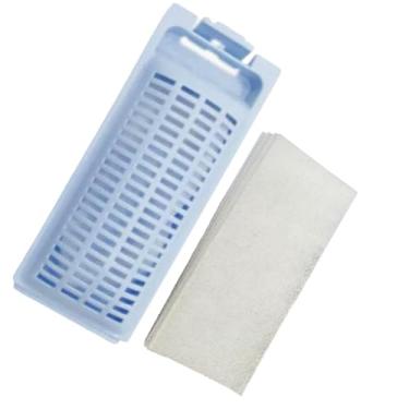 Imagem de Llazsybz Saco de Malha com Filtro de Cabelo Flutuante E Filtro de Fiapos para Máquina de Lavar, a com filtro de algodão
