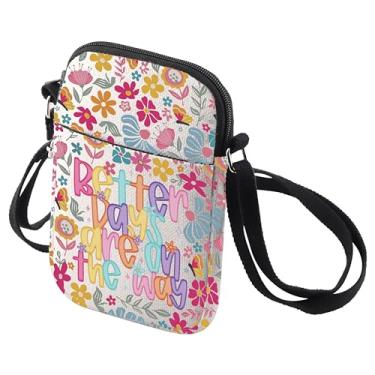 Imagem de MNIGIU Bolsa tiracolo Positive Saying Better Days Are On The Way Positive Affirmations Gifts Mental Health Messenger Bag, Better Days Are The Way