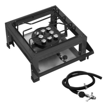 Imagem de Fogão Semi Industrial 1 Boca Grande Alta Pressão Preto Roa