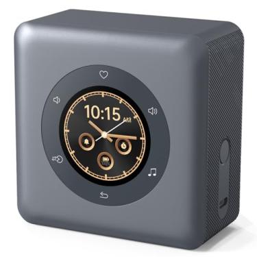 Imagem de Kipcush Máquina de som portátil de ruído branco com tela sensível ao toque LCD colorida inteligente, respiração guiada, despertador. 24 sons suaves, até 24 horas de vida útil da bateria e música de