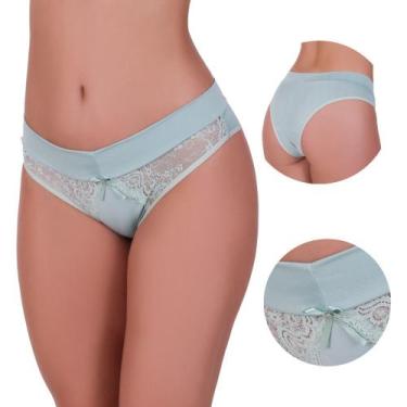 Imagem de Kit 10 Calcinha com Detalhe de Renda e Laço Monique - NAKA MODAS, GG, 