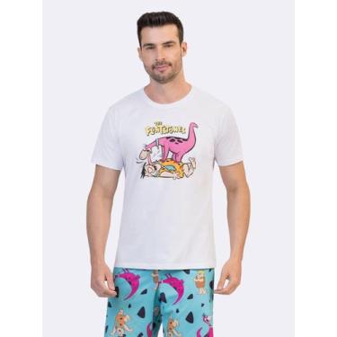 Imagem de Pijama Manga Curta Masculino Flintstones Yabba Dabba Doo - Veggi, Bran