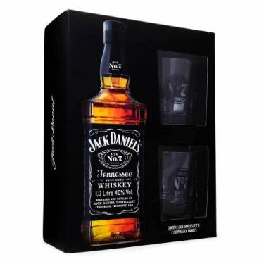 Imagem de Kit Jack Daniels 1000ml Com Dois Copos
