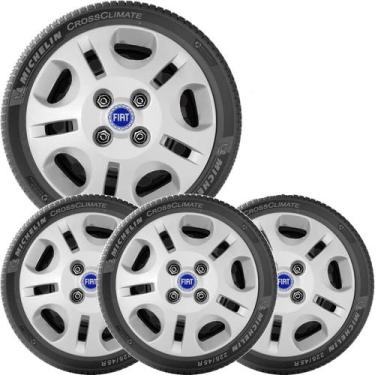 Imagem de 4x Calota FIAT MILLE PALIO SIENA UNO Aro 13 com Emblem 071cb - Grid
