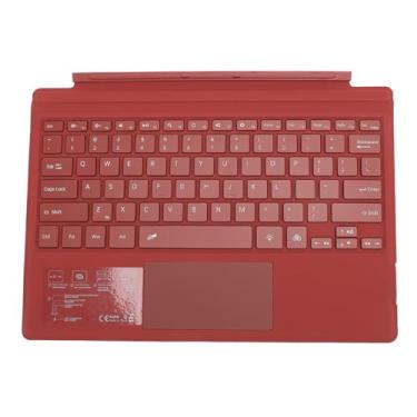 Imagem de Asixxsix Teclado Magnético Bluetooth, Bateria de 450mAh Backlight Colorido Bluetooth 5.0 Tablet Teclado, Sem Fio Com Touchpad, para Pro 3 4 5 6 7 7+ Tablet (Vermelho)
