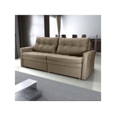 Imagem de Sofá-cama Lugares Retrátil Bipartido Reclinável Veludo Matrix Nayla, C