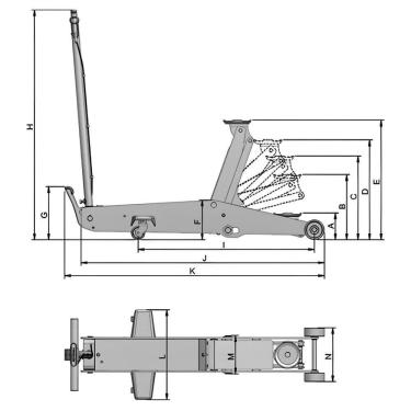 Imagem de Macaco Jacaré 3t Hidráulico Trava Segurança J3200ts Bovenau