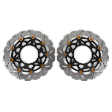 Imagem de Arashi Discos de freio dianteiros rotores para Suzuki GSX-S1000F ABS 2015-2022, GSX-S1000GT 2022-2023, GSX-S1000GX 2024, GSX-S1000 Katana 1000 2019-2024, peças de acessórios de reposição de