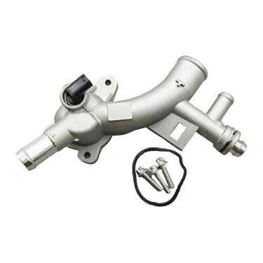 Imagem de Mqetly Substituição de metal da caixa do termostato do líquido de arrefecimento motor para saída de água para 25193922 55565334 902-846
