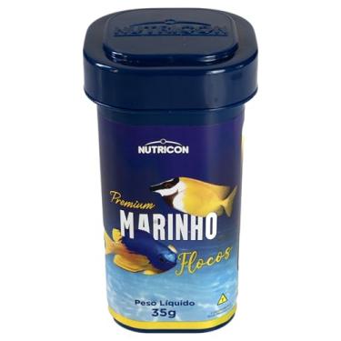 Imagem de Nutricon: Ração Marinho Flocos 35g | Flocos Nutritivos para Peixes Marinhos e Invertebrados | Realce de Cores e Fortalecimento Imunológico Sem Corantes