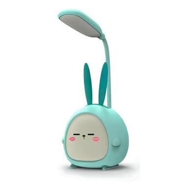 Imagem de Luminária Led Infantil Mesa Abajur Luz Articulável Recarregável - Verd