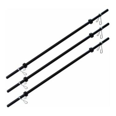 Imagem de Kit 3 Barras Para Body Pump Musculação Academia + Presilhas