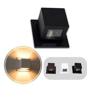 Imagem de 2X Arandela Box Cubo Pequena 2 Fachos Parede Muro St1318 Est