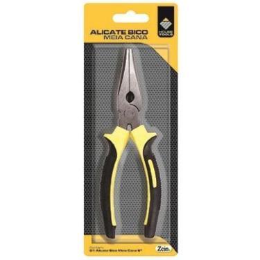 Imagem de Alicate De Bico Meia Cana Reto 6 Pol Cabo Emborrachado