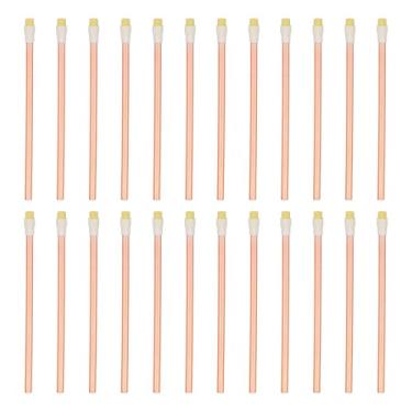 Imagem de PATIKIL Lápis HB, pacote com 24 lápis hexagonais grafite redondo de madeira fina de 7 mm com borracha para escritório, desenho, mão pequena, laranja