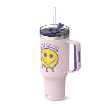 Imagem de Ottle Copo térmico Deep Sea Diver 1,134 g com alça e tampa de canudo - Caneca de viagem à prova de vazamento, compatível com porta-copos - Garrafa de água de parede dupla de aço inoxidável para