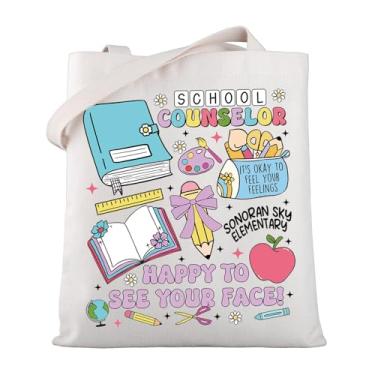 Imagem de WSNANG Bolsa de lona para conselheiro presente de agradecimento ao conselheiro presente educacional psicólogo, Counselor Tb