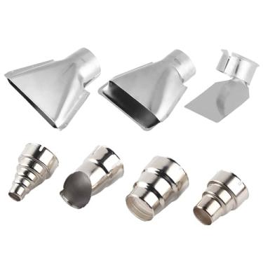 Imagem de Bocais de armas de ar quente kit de aço inoxidável de aço de alta qualidade 7pcs bicos de pistolas de calor para 1500 2000w Solding Station Repair Ferramentas de ferramentas de