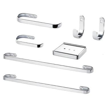 Imagem de Suporte Kit De Acessórios Para Banheiro 7 Peças - CasaH