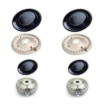 Imagem de Kit Queimador+espalhador Para Fogão Brastemp BF04VAEUNA - 4B