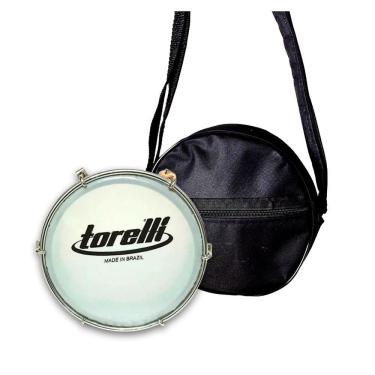 Imagem de Kit Tamborim Pele Leitosa Torelli TT404 Pto e Bag Tamborim