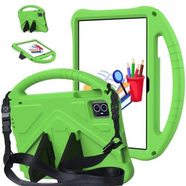 Imagem de Kwamaz Capa para tablet T-Mobile Revvl Tab 5G 10,4 polegadas 2023, capa infantil de EVA com alça de ombro, verde