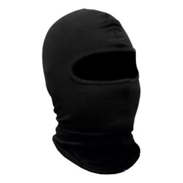 Imagem de Touca Ninja Máscara Unissex Proteção Preta Branca Motoqueiro Frio - HF