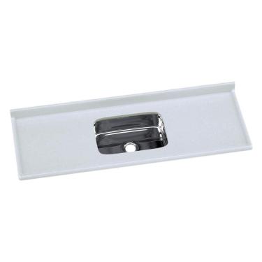 Imagem de Pia de Cozinha Mármore Sintético 150x55cm com Cuba Aço Inox Multimóveis CR20474