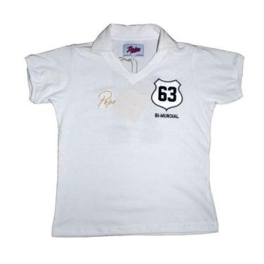 Imagem de Camisa Pepe 1963 Listrado Liga Retrô Infantil  Branca 8, Branco, 8