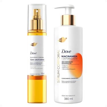 Imagem de Kit Dove Tom Uniforme: Óleo Sérum Deo Corporal 150ml e Sérum Deo Hidratante 380ml