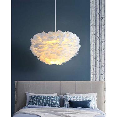 Imagem de Luminária pendente minimalista com design criativo de penas, lâmpada moderna para quarto infantil, sala de estar, quarto, mesa de jantar, lustre redondo, iluminação decorativa de teto, lâmpa