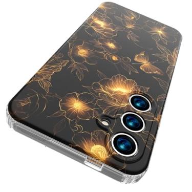 Imagem de ACKETBOX Capa para Samsung S24 fe, fina e leve, proteção contra quedas, antiamarelamento, antiarranhões, parte traseira rígida de policarbonato, botão preciso, suporta carregamento sem fio, borboleta