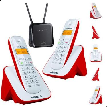 Imagem de Kit Aparelho Telefone ID Bina Com Ramal Entrada Para Chip Celular 4G C